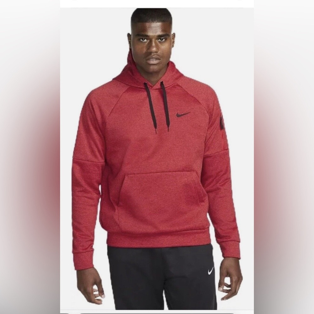 NWT SZ: LTALL Nike Therma-FIT Men's Pullover Fitness Hoodie Team Red DQ4834-677